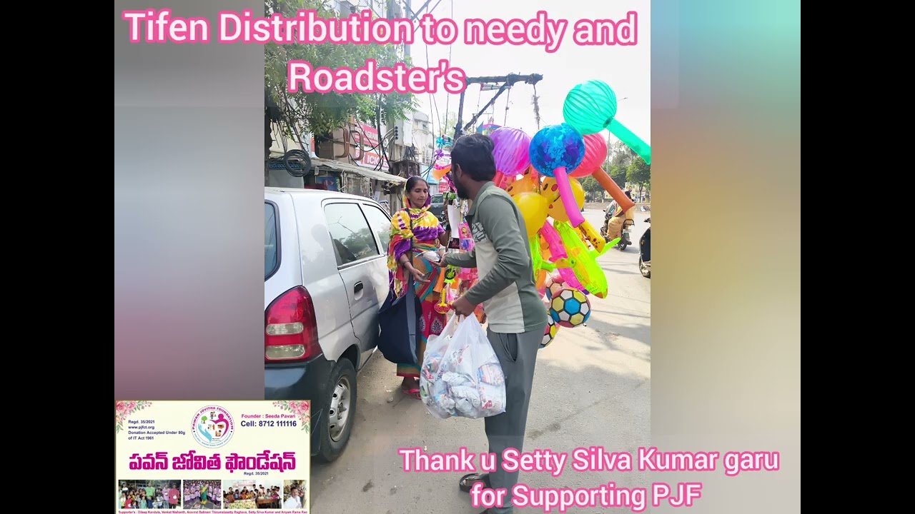 Food distribution to needy by Pawan Jovitha Foundation Supported by Setty Silva kumar 