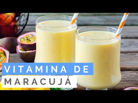 Receita de VITAMINA DE MARACUJÁ com Leite e Aveia | Essa vitamina de MARACUJA é...