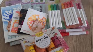 Actionhaul, mit ganz viel Inspiration, Liquid Watercolor Brushmaker, Neue Slimelinestanzen, #action