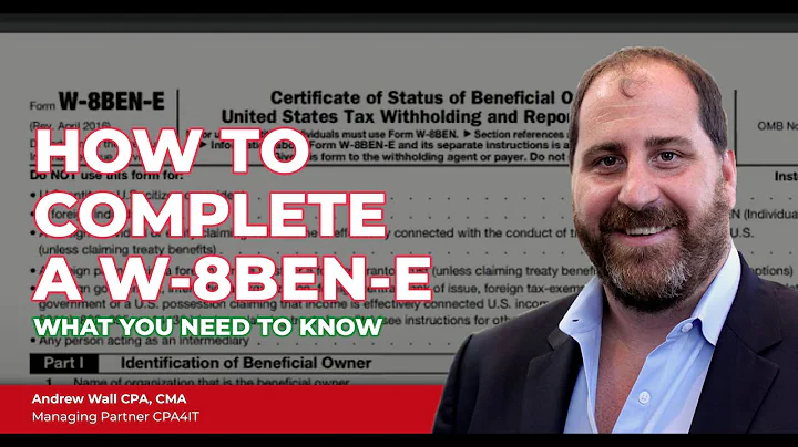 How to complete a W8 Ben-e