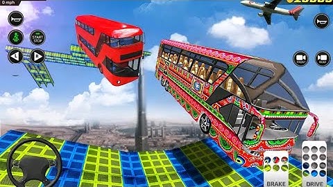 Bus Impossible Track Stunt Racing  3D Coach Driver