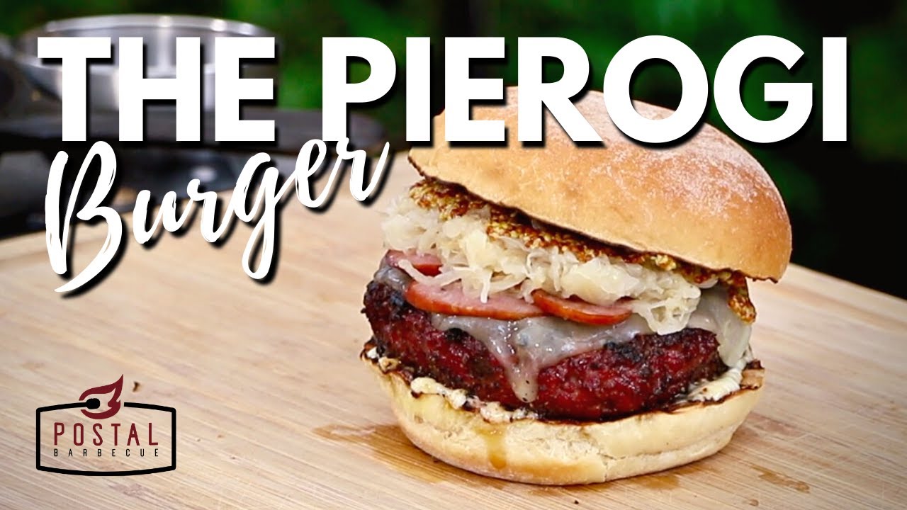 Pierogi Burger Recipe – How to make a burger on the kettle grill