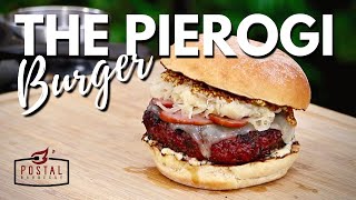 Pierogi Burger Recipe - How to make a burger on the kettle grill