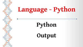Language Tamil - Python Basics - Python Output