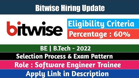 Bitwise Hiring Update For 2022 | Updated Exam Pattern | Selection Process | @SmartLearningOfficial