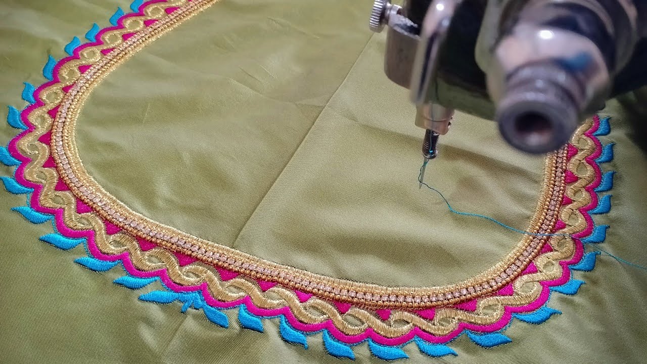 unique machine embroidery blouse design ! embroidery designs ...