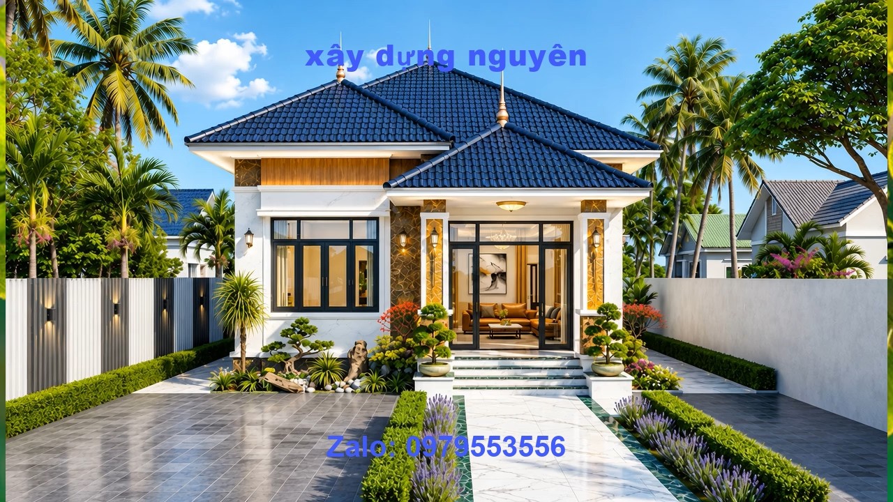 Mẫu Nhà Cấp 4 Mái Nhật Diện Tích 6x18m Thiết Kế 2 Phòng Ngủ #cap4 #mainhat