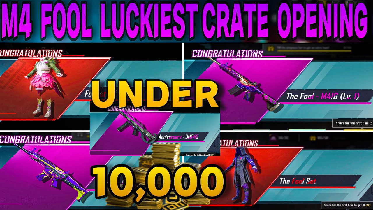 M4 Fool Crate Opening Bgmi | 7th ANNIVERSARY CRATE | Legacy Loot Crate Opening | Forest Elf set