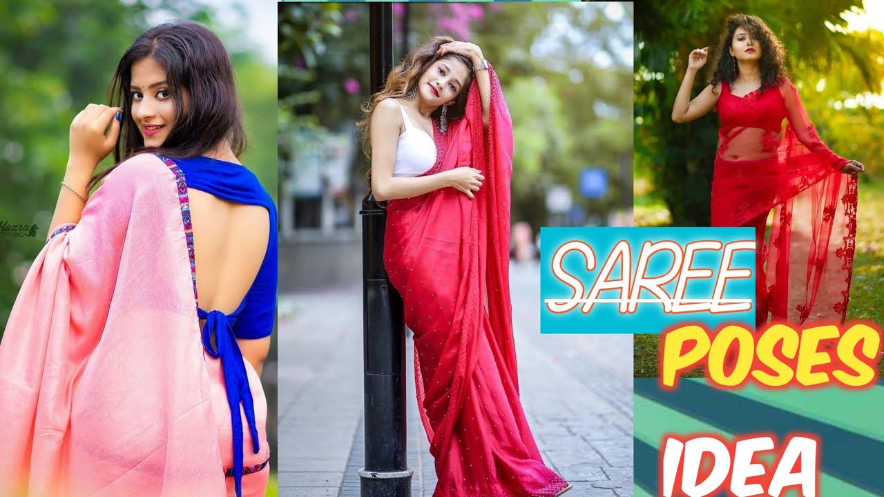 Image of Indian traditional Beautiful Woman Wearing an traditional Saree  And Posing On The Outdoor With a Smile Face-EB780929-Picxy