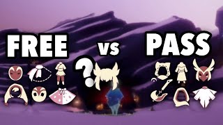 SEASON OF PERFORMANCE FREE VS PASS COSMETICS | Sky: Children of The Light Beta! ✨