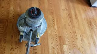 Cleaning & polishing hardwood floors with a low speed buffer