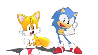 Classic Sonic and Tails Dancing - 3D Version [MMD Animation]