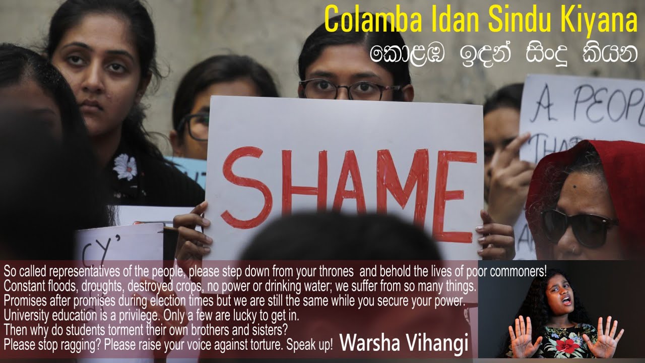 aragalaya 2022 Warsha Vihangi | Colamba Idan Sindu kiyana | Chaminda Samaranayaka Production