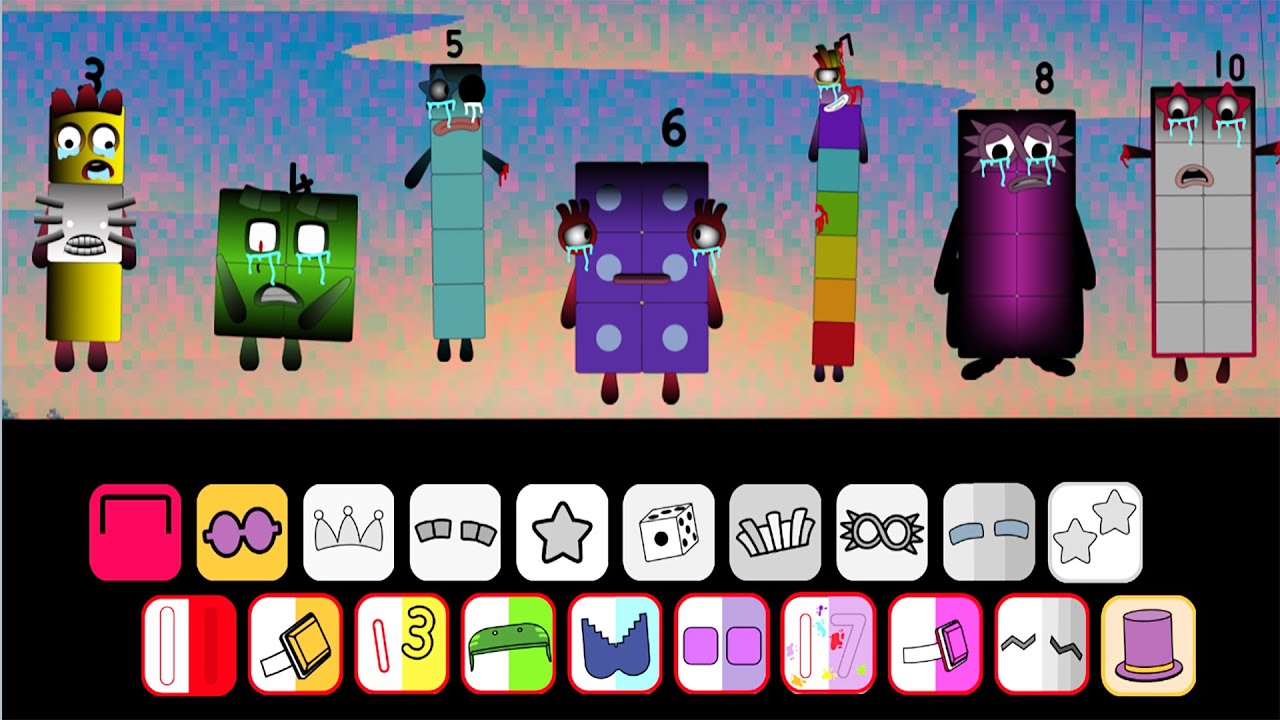#Sprunki Numberblocks NORMAL VS HORROR - All the numbers Crying with ...