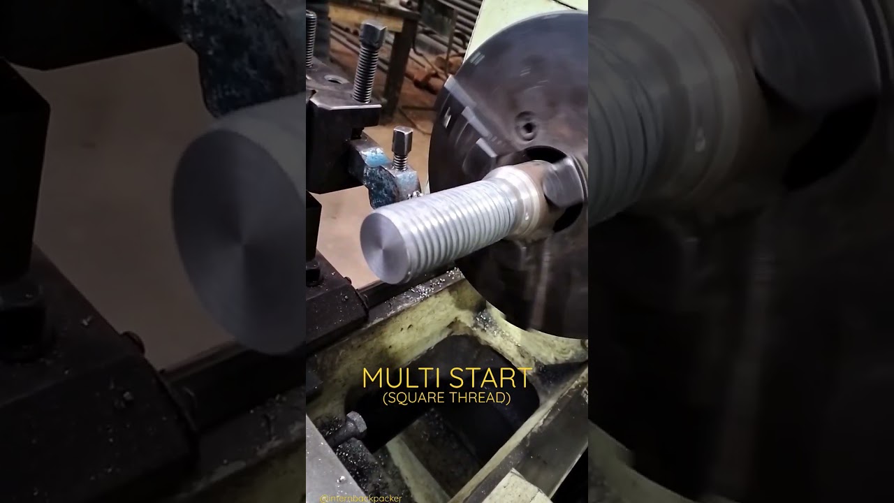 Multi Start Square Thread | ITI | Lathe Operation | Mechanical Engineering | Intern Backpacker