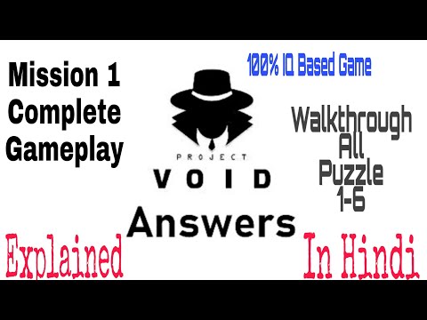 Project Void | Mission 1| Complete Gameplay | Walkthrough All Puzzle | #ProjectVoid