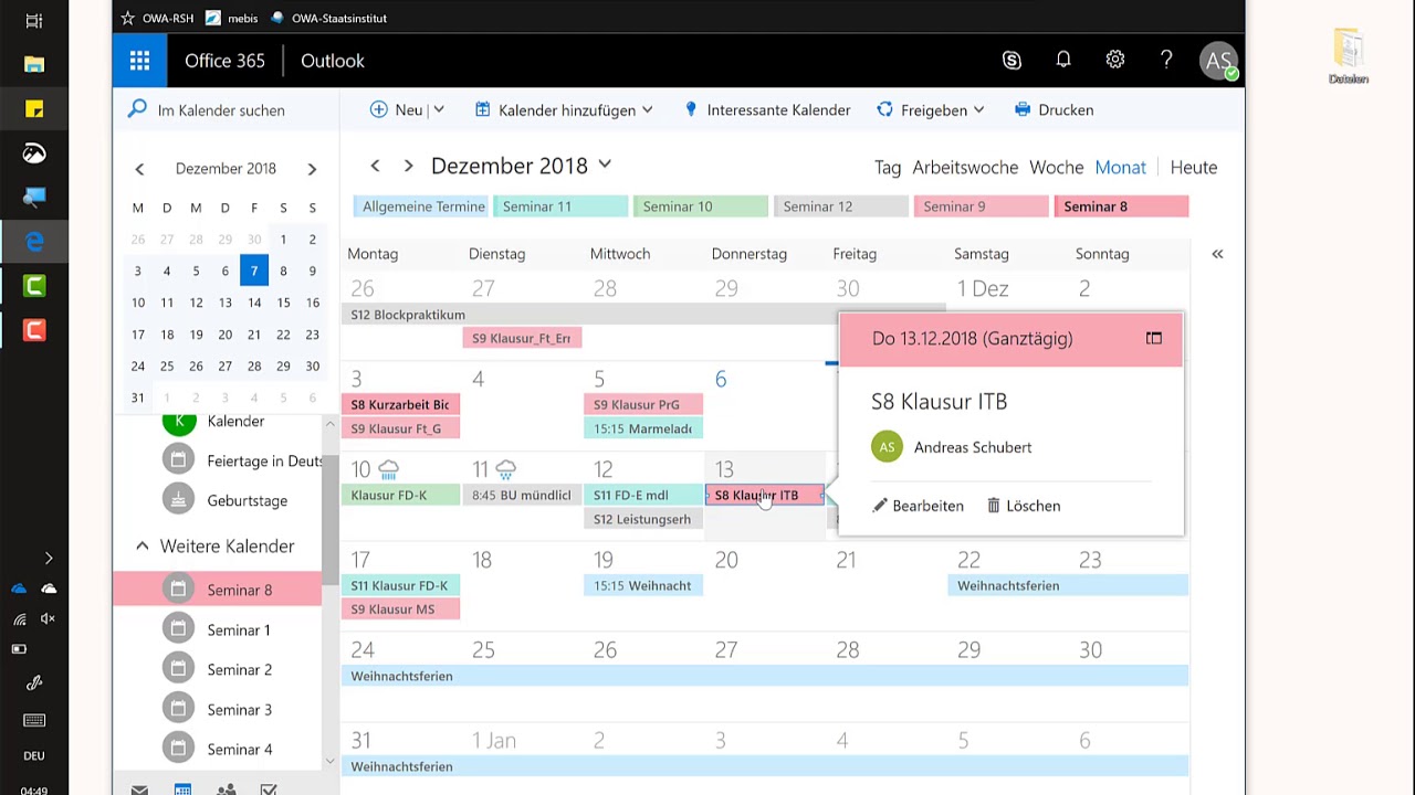 Besteht Die Möglichkeit Den Termin Zu Verschieben Office 365 Kalender - Termin verschieben - YouTube