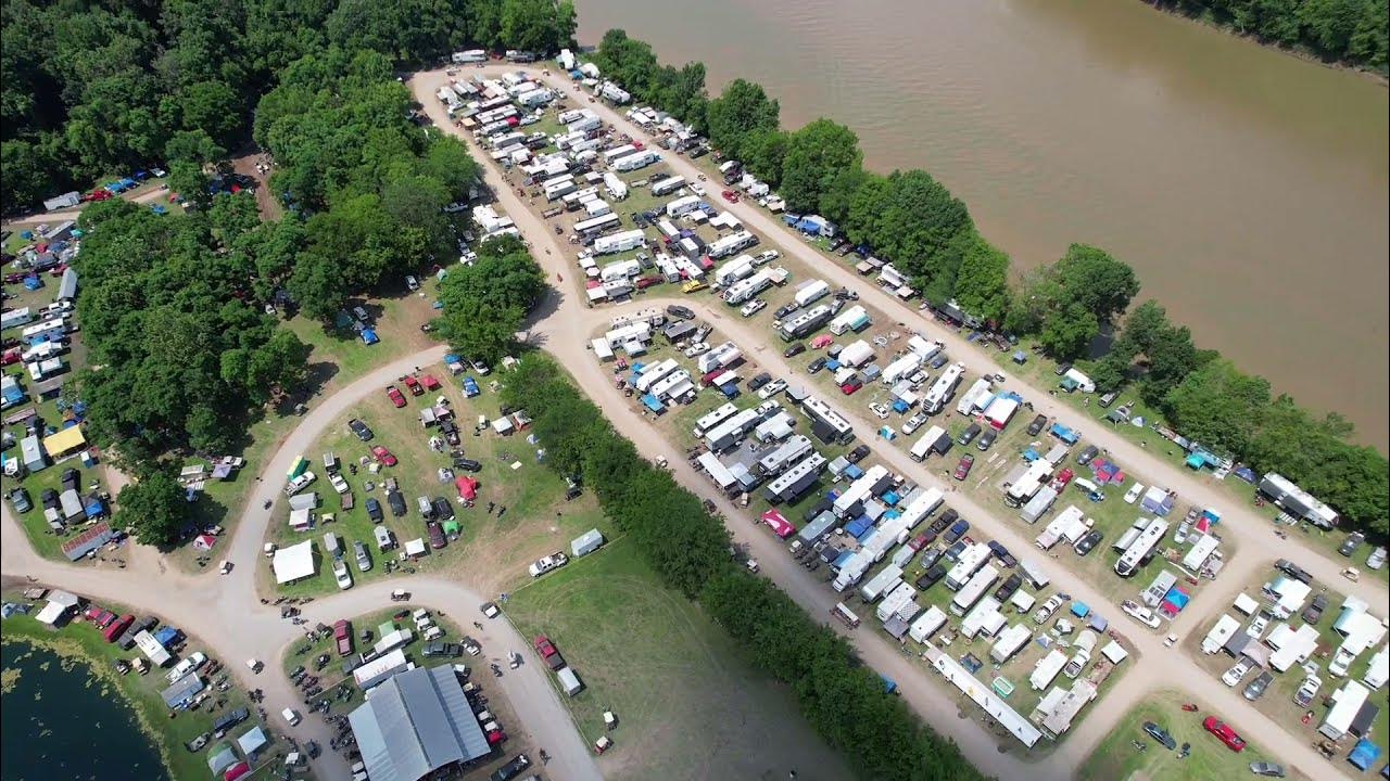 Hogrock 2025 Motorcycle Rally 25th Anniversary Arial Drone Footage in
