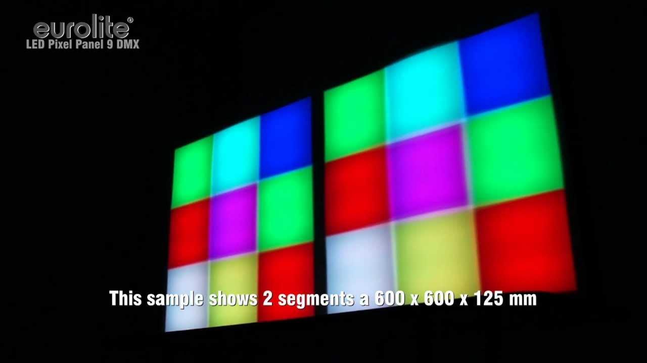 EUROLITE LED Pixel Panel 9 DMX - YouTube