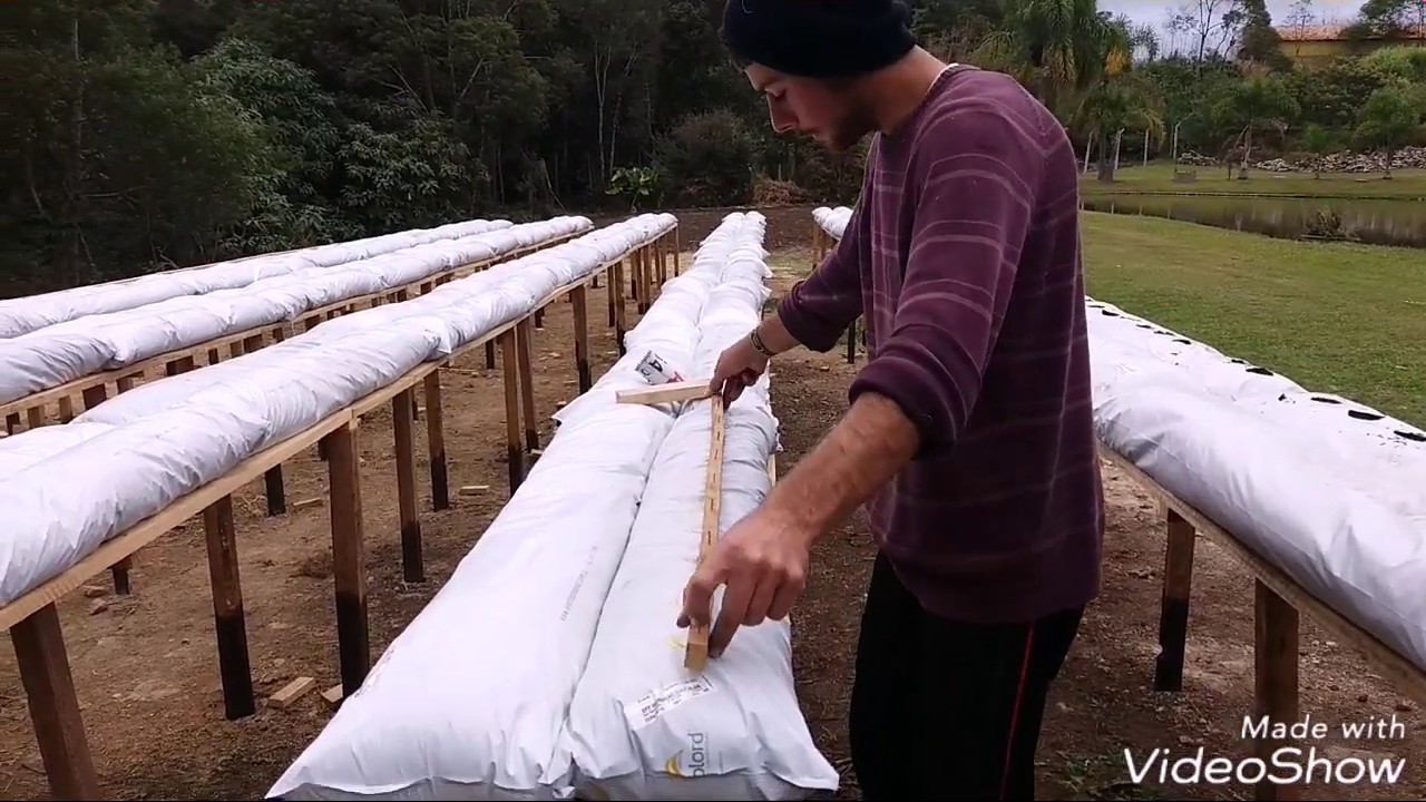 (Parte 2) Como furar os slebes e como passar a mangueira de irrigação