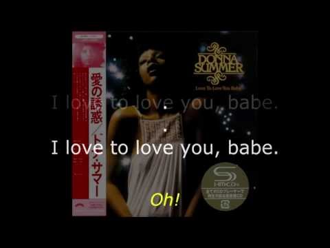 Donna Summer - Love To Love You Baby Lyrics - Shm Love To Love You Baby 1975