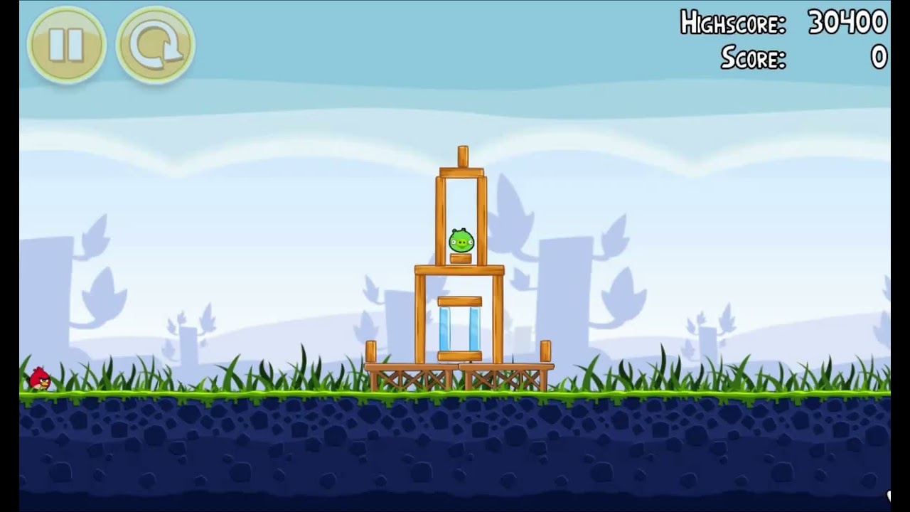 Angry Birds Classic v2.0.2 level 1-1 (Poached Eggs)