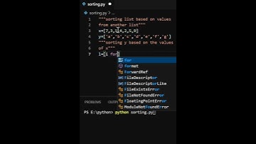 sorting list based on values from another list #python #coding #shorts