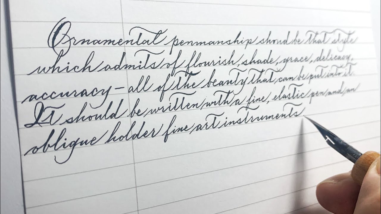 SATISFYING cursive HANDWRITING with DIP PEN - YouTube