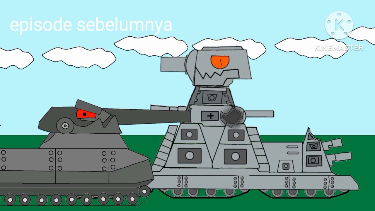 Proses pembuatan kv44 lisritiris animasi kartun tank