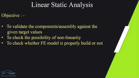Overview - Linear Static Analysis