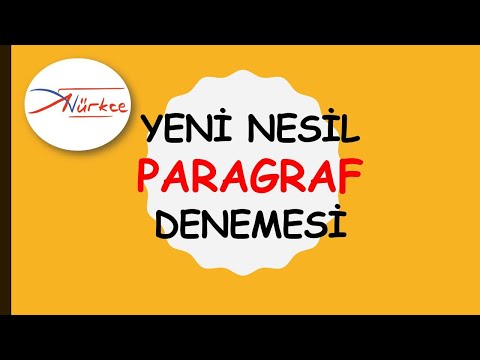 2) YENİ NESİL PARAGRAF DENEMESİ / ADEM HOCA