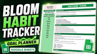 How to Use the Habit Tracker Template | Yearly Goals, Monthly Habits & Progress Tracking
