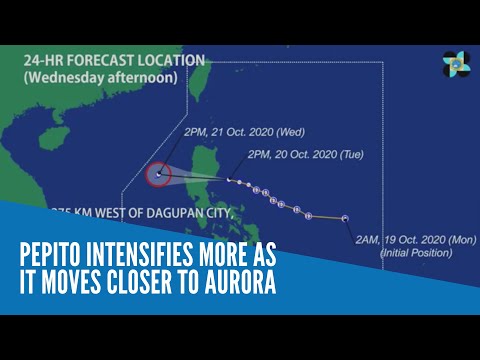Pepito intensifies further as it moves closer to Aurora