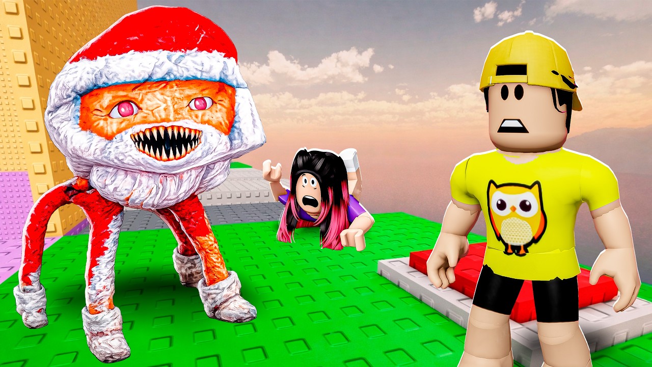 JOGADOR DE AMARELO (Coruja) Enfrentou o GOO GOO GAGA na Torre ASSUSTADORA do ROBLOX! @Amareloplay
