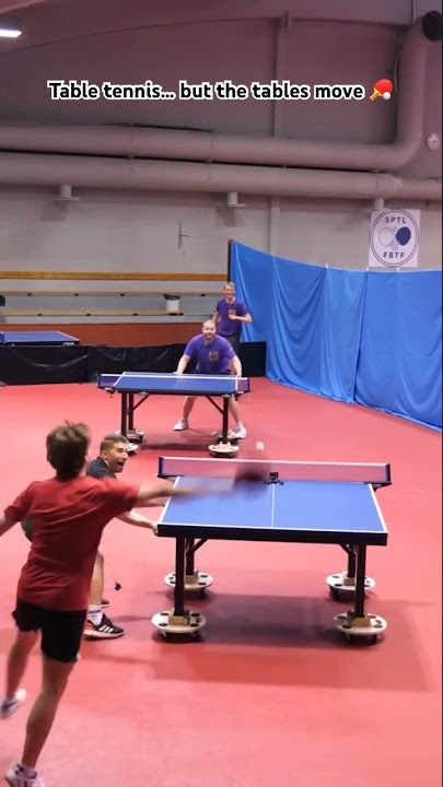 Table tennis… but the tables move! 🏓 