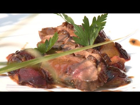 Recette  magret aux prunes caramlises du chef Truchon   Mto  la carte