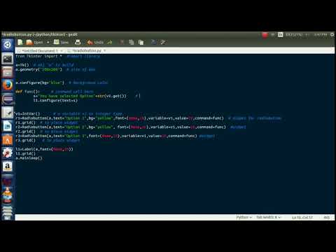 Python GUI with Tkinter radio button widget | #4