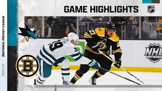 Sharks @ Bruins 1/22 | NHL Highlights 2023
