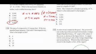ACT Math Test 5 Problems 22 through 42