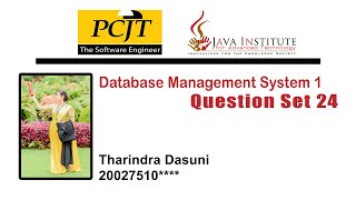 DBMS Question Set 24 | 1st Level | Java Institute | Database Management System | Heidi SQL Queries