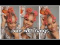 How to : Quick #microlocs Style : Space Buns with Bangs