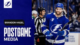 Postgame Media vs. Dallas Stars | Brandon Hagel