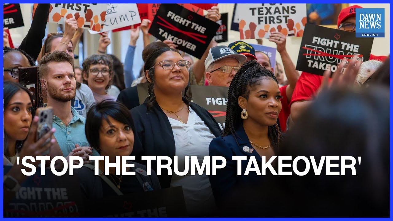 Nationwide "Fight the Trump Takeover" protests against redistricting plans | Dawn News English