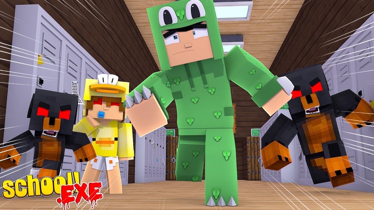Minecraft .EXE SCHOOL - LITTLE LIZARD TRICKS US INTO A TRAP!!