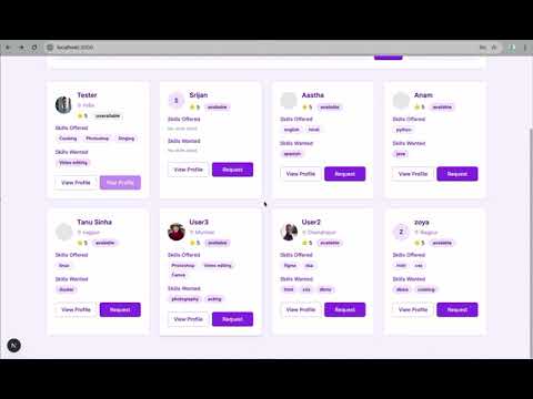 Skillswap-a mini application that enables users to list their skills and request others in return.