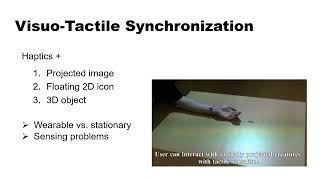 Superimposing visual images on mid-air ultrasonic haptic stimulation