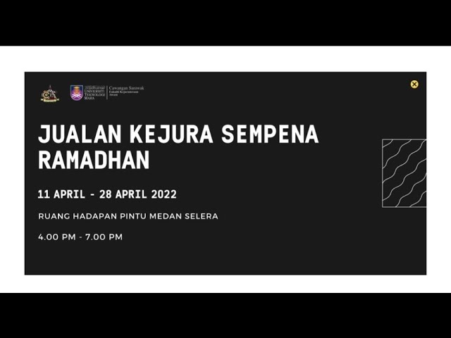 VIDEO PROMOSI JUALAN KEJURA SEMPENA RAMADAN