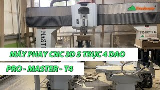 Măt Tựa Ghế Cong Được Làm Như Thế Nào - Máy CNC 3D 5 Trục 4 Dao PRO-MASTER-T4