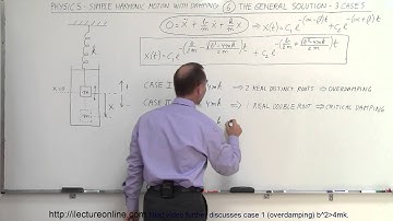 Physics CH 16.1  Simple Harmonic Motion with Damping (13 of 20)  The General Solution: The 3 Cases