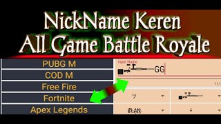 CARA MEMBUAT NICKNAME PUBG KEREN